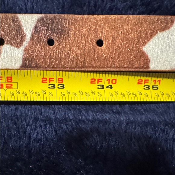 Brown and White Cowhide Belt - Picture 7 of 7